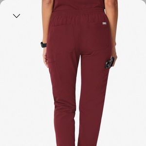 Figs scrub pants burgundy yola size XS PETITE